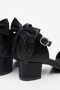Black Open Toe Block Heels (3)