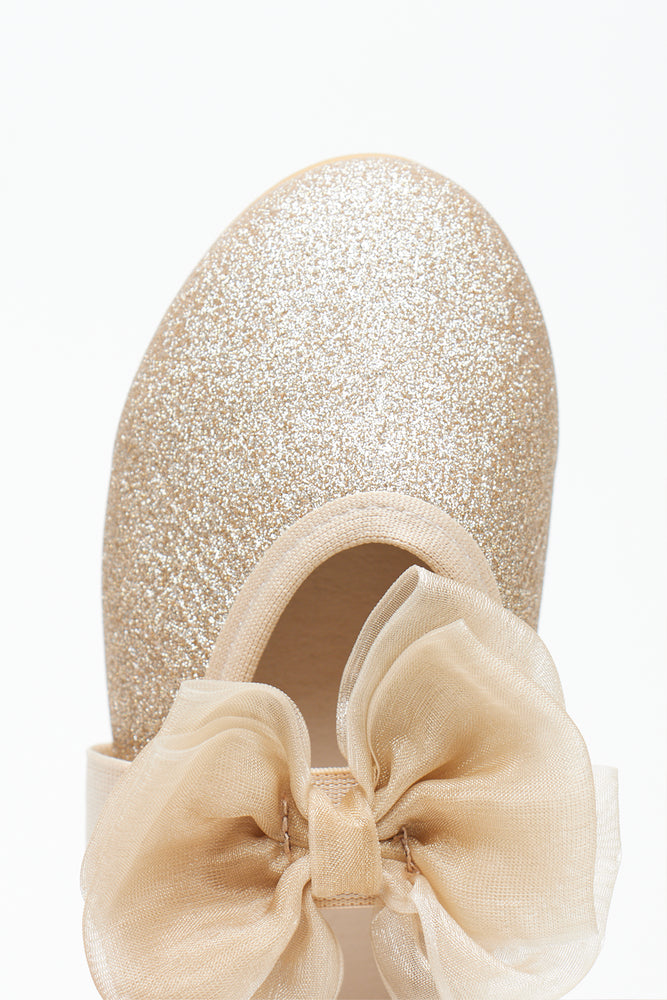 Gold Glitter Bow Pumps (4)