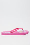 Cerise Tropical Flower Flip Flops (1)