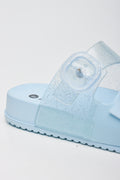 Light Blue Glitter Buckle Slides (3)