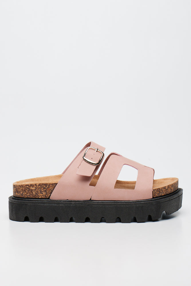 Dusty Pink Chunky Health Sandals (1)