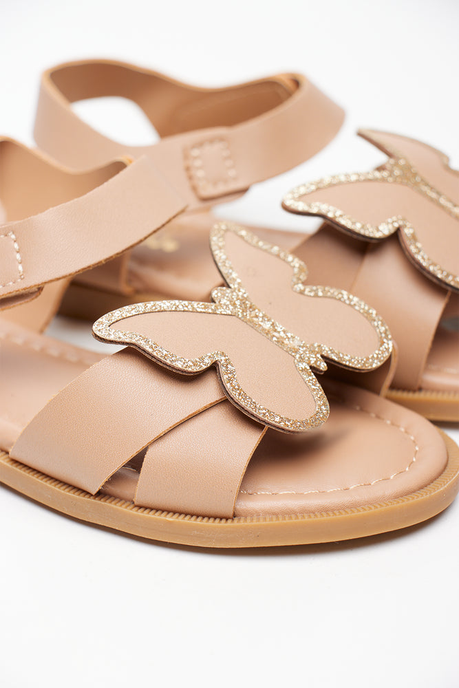 Natural Butterfly Detail Sandals (2)