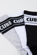 3 Pack CUBE Logo Crew Socks (1)