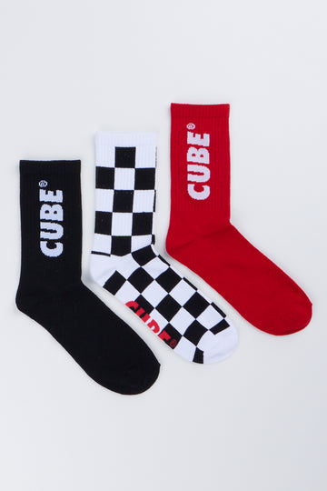 3 Pack Printed Anklet Socks