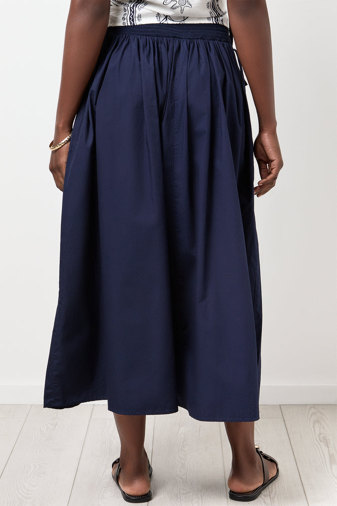 Navy High Waisted Skirt (2)