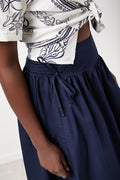Navy High Waisted Skirt (3)