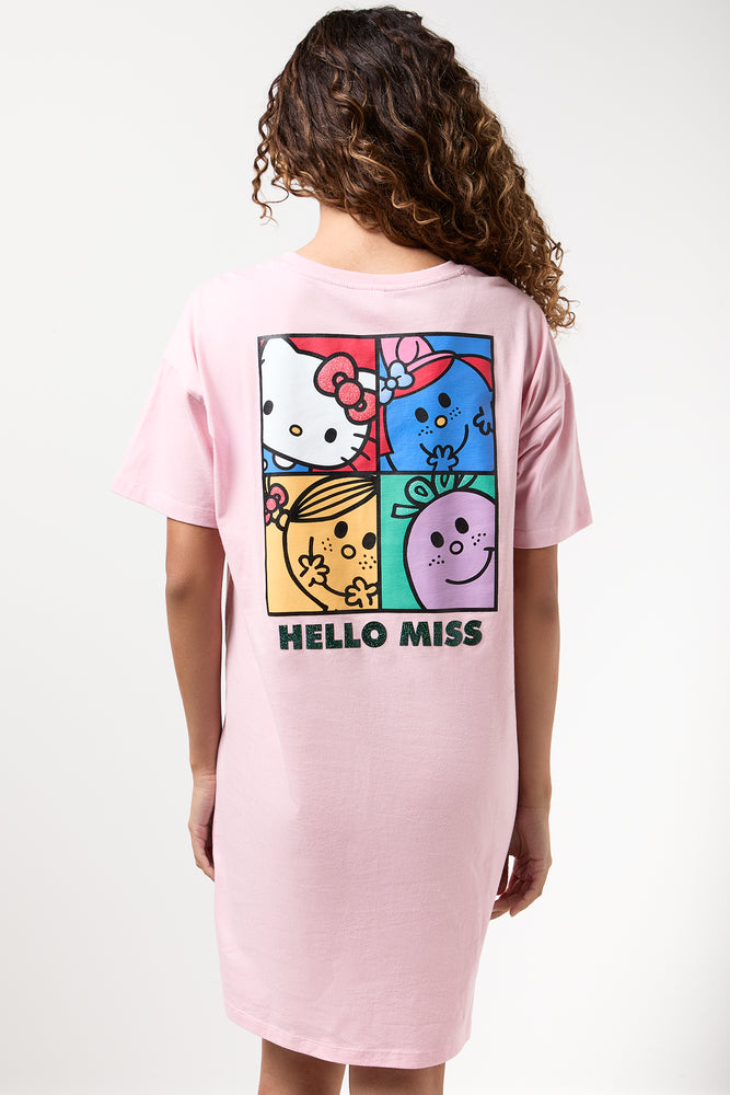 Pink Hello Miss Graphic Sleepshirt (2)