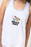 Hello Miss Graphic Tank Pajama Set (3)