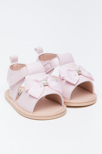Pink Bow Infants Sandals