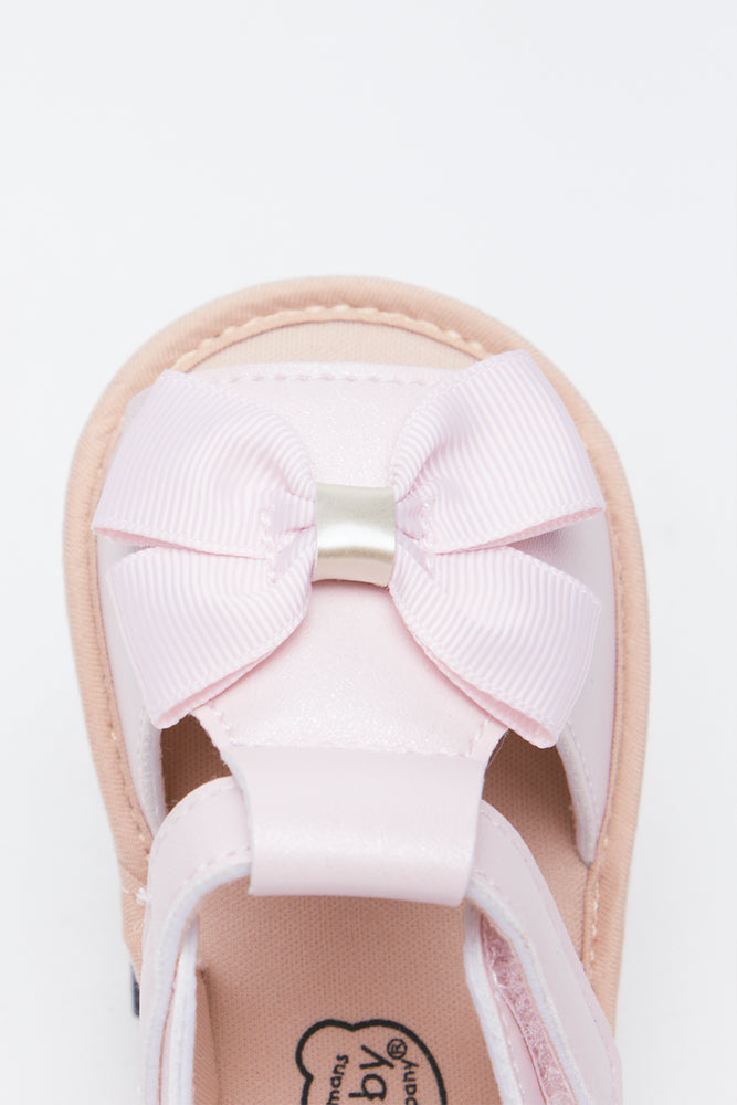 Pink Bow Infants Sandals (4)