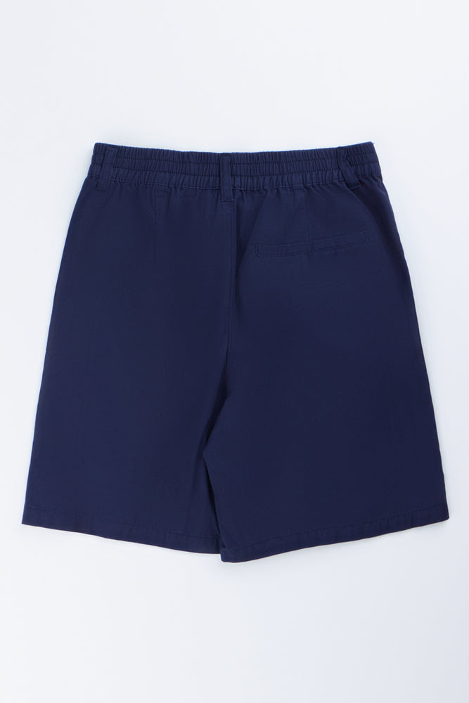 Navy Casual Chino Shorts (2)