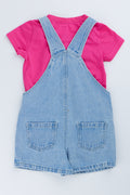 Neon Sea Life Denim Dungaree Set (3)