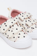 Heart Print Double Strap Sneakers (2)