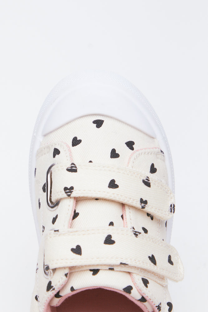 Heart Print Double Strap Sneakers (4)