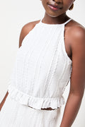 White Textured Halterneck Top (3)