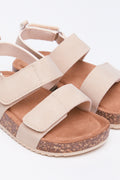 Beige Double Strap Comfort Sandals (2)