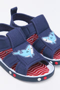 Shark Print Open Toe Sandals (2)