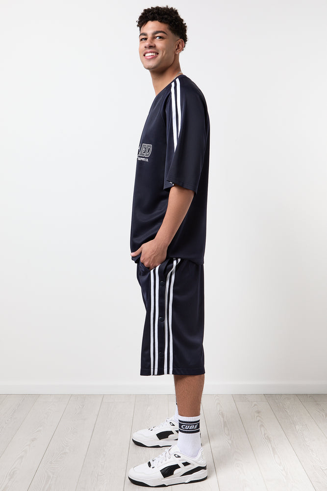Navy Sports Graphic T-Shirt (1)