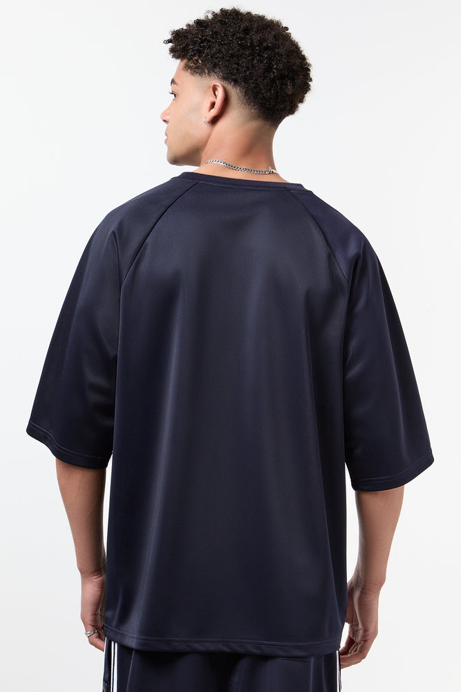 Navy Sports Graphic T-Shirt (2)