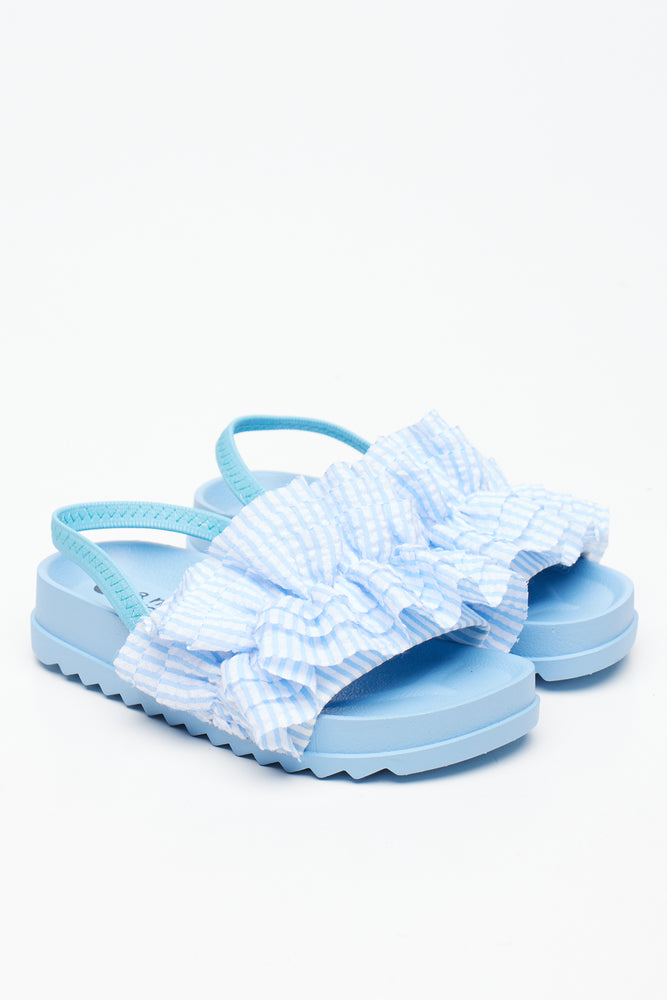 Blue Ruffle Pool Slides