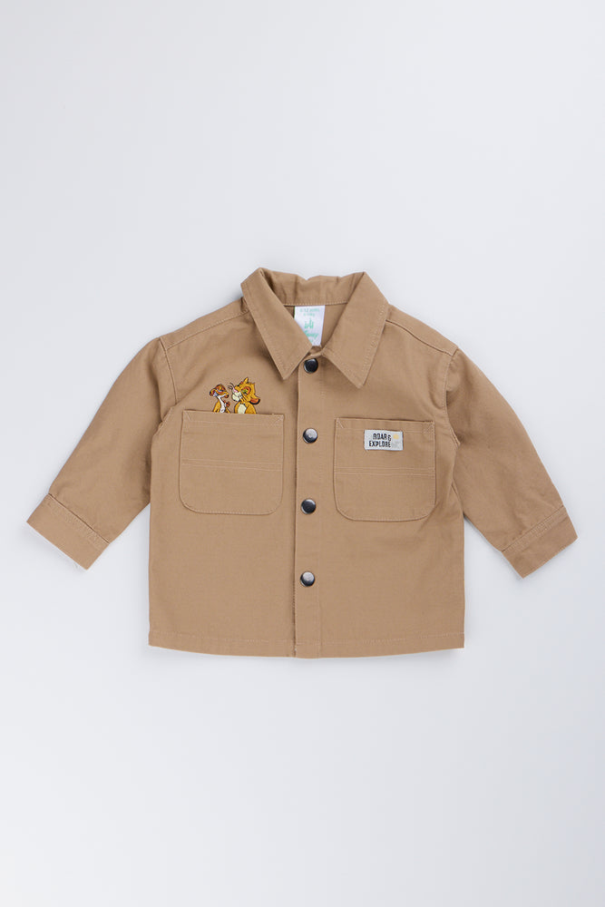 Lion King Embroidered Taupe Jacket