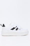 White Hook and Loop Court Sneakers (1)