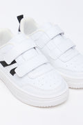 White Hook and Loop Court Sneakers (2)