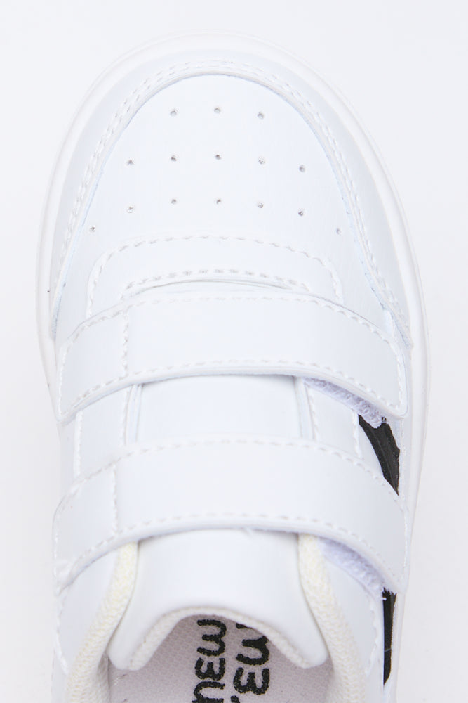 White Hook and Loop Court Sneakers (4)