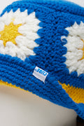 Blue Crochet Daisy Bucket Hat (2)