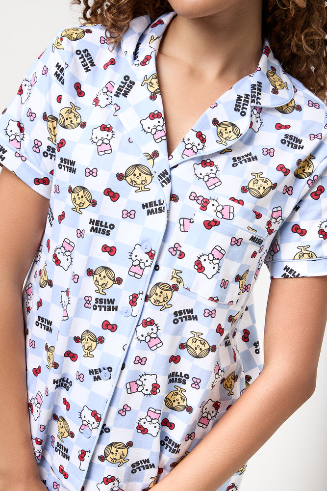 Hello Miss Print Shorty Pajamas (3)