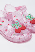 Pink Cherry Jelly Sandals (2)