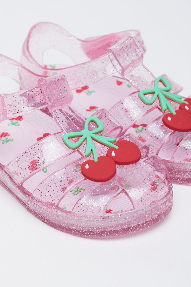 Pink Cherry Jelly Sandals (2)