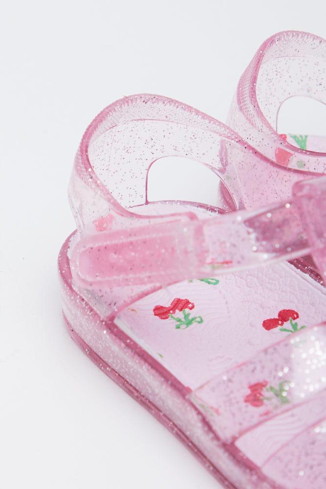 Pink Cherry Jelly Sandals (3)