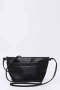 Black Rubberised Mini Crossbody Bag