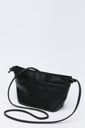 Black Rubberised Mini Crossbody Bag (1)