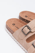 Stone Buckle Double Strap Sandals (3)