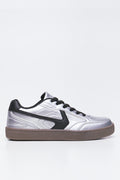 Silver Metallic Court Sneakers (1)