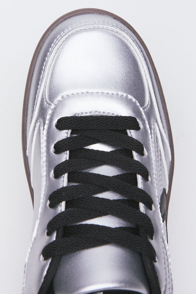 Silver Metallic Court Sneakers (4)