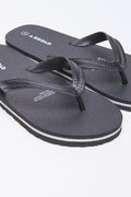 Black Textured Sole Flip Flops (2)