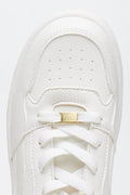 White Embellished Platform Court Sneakers (4)