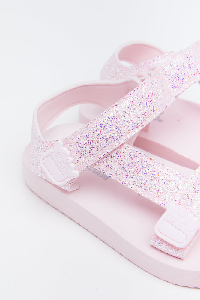 Pink Glitter Utility Sandals (3)