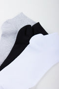 3 Pack Monochrome Ankle Socks (1)