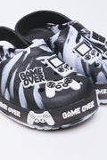 Black & White Foxing Light Up Clogs (2)