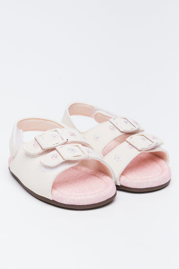 Floral Double Strap Sandals