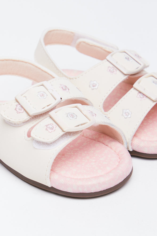 Floral Double Strap Sandals (2)