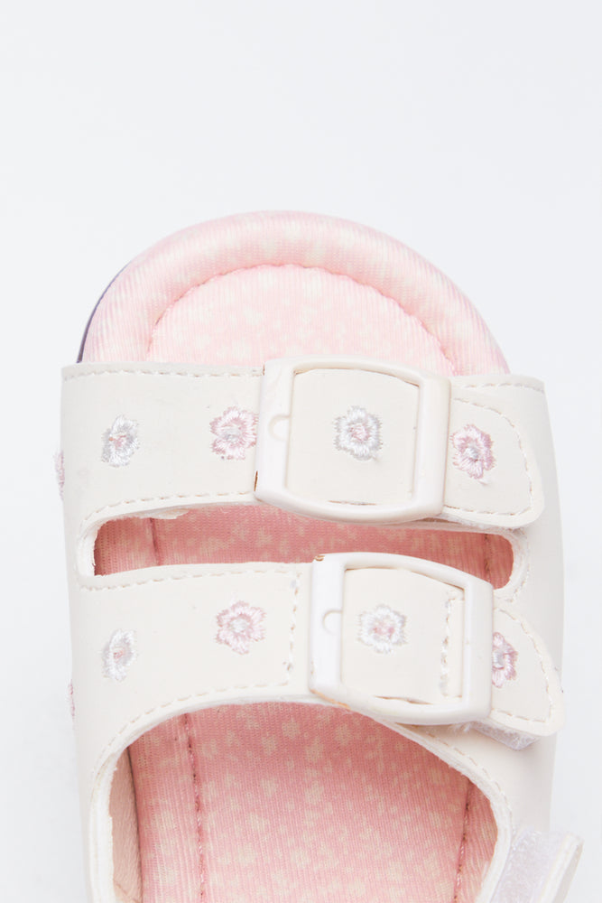 Floral Double Strap Sandals (4)