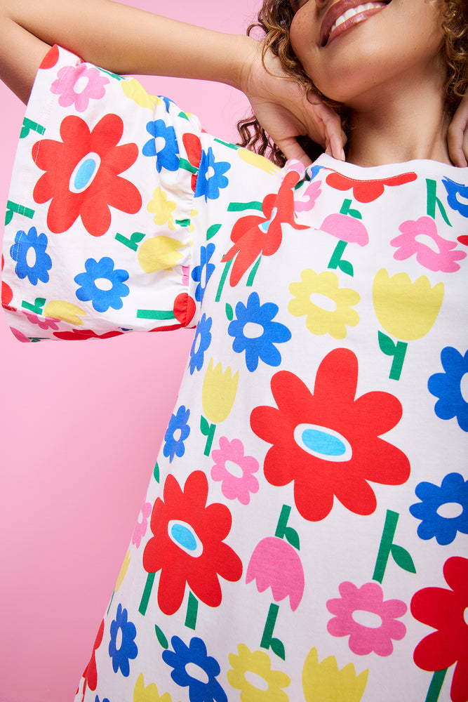 ME&B Floral Print Tiered Mini Dress (2)
