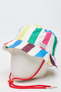 Multi Colour Striped Bucket Hat (1)