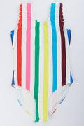 Multi Colour Striped Swimsuit