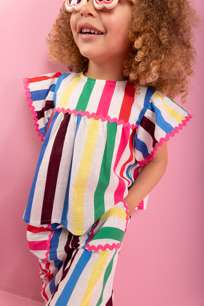 ME&B Rainbow Stripe Woven Set (1)